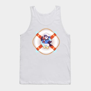 Puffin Sailor (Background) Tank Top